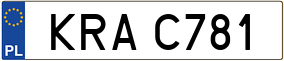 Trailer License Plate